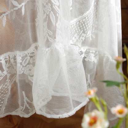 White Organza Flounce Picnic Alfresco Holiday Tablecloth